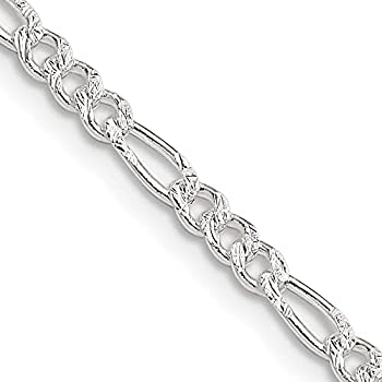 【中古】【輸入品・未使用】925スターリングシルバー 3mm Pav フラット フィガロチェーンネックレス メンズ レディース,