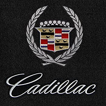 【中古】【輸入品・未使用】Lloyd Mats ? - Velourtex ブラック フロントフロアマット Cadillac Fleetwood 1963-96用 シルバーキャデラッククレストとキャデラックレタリン
