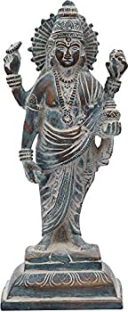 【中古】【輸入品・未使用】Exotic India Dhanvantari - The Physician Gods - 真鍮像 ZBA51-antique