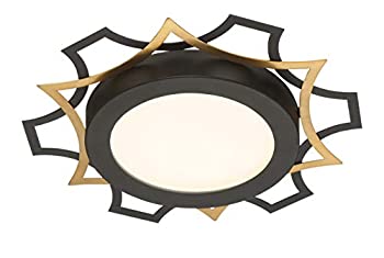 【中古】【輸入品・未使用】Designers Fountain LED1279-BK シングルライト 幅12インチ 統合型LEDフラッシュマウント天井器具/壁取り付け用燭台
