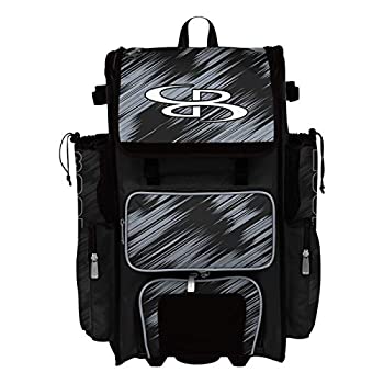 【中古】【インポート品・未当て嵌める】Boombah Superpack ハイブリッドローリングバットバッグ - スクラッチブラック/薄墨色 - 拷問台付き添い人\u0026バックパックバージョン