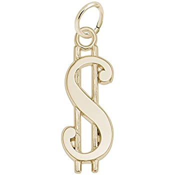 【中古】【輸入品・未使用】10Kイエローゴールド ドルマークチャーム ブレスレットとネックレス用チャーム
