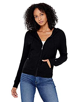 【中古】【インポート品・未当て嵌める】State Cashmere 100% 純カシミール レディース ジップアップ ボンネット パーカー