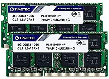 【中古】【輸入品・未使用】Timetec Hynix IC 8GB キット (2x4GB) DDR3 1066MHz PC3-8500 バッファなし 非ECC 1.5V CL7 2Rx8 デュアルランク 204 ピン SODIMM メモリ RAM モ