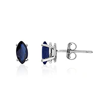 【中古】【インポート品・未当て嵌める】14?KホワイトゴールドスタッドGemstoneマーキーズイヤリング