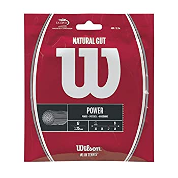 【中古】【輸入品・未使用】Wilson Natural Gut Power 17ゲージ テニスラケットストリングセット 4パック (ご注文ごとに4セット) ? 快適さとコントロールに最適｜スカイマーケットプラス