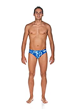 【中古】【インポート品・未当て嵌める】Arena Mens Shattered Glass MaxLife Brief Swimsuit 水泳-スポーツ・アウトドア
