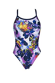 【中古】【輸入品・未使用】Arena Women's Print Challenge Back One Piece Swimsuit, Glow Floral, 24