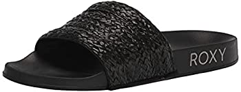 【中古】【輸入品・未使用】Roxy Women's Slippy Jute Slide Sport Sandal, Black 214, 8