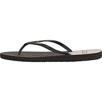 【中古】【インポート品・未当て嵌める】Roxy レディース バミューダサンダル 砂浜サンダル, 黒いこと/M ゴールド, 24