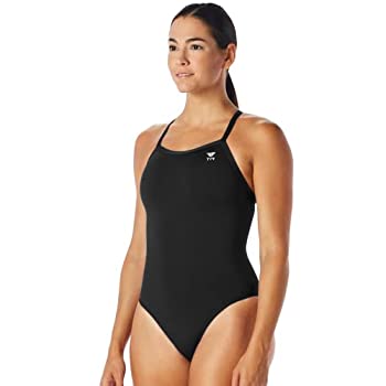 【中古】【輸入品・未使用】(40, Black) - TYR SPORT Girl Durafast Elite Solid Diamondfit Swimsuit