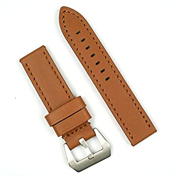 【中古】【輸入品・未使用】Golden heritage self-stitch 24?mmレザー腕時計バンドショート