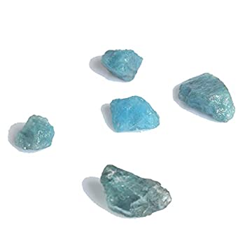 【中古】【輸入品・未使用】Gemhub Jewelry Making スカイブルー アクアマリン 44.50カラット カットされていない天然の粗いアクアマリンルースストーン5個セット。|スカイマーケットプラス