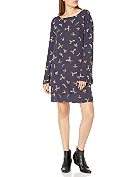 【中古】【輸入品・未使用】Roxy Women\'s Dusk Till Down Long Sleeve Dress, Mood indigo in My Bag, L｜スカイマーケットプラス