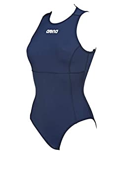 【中古】【輸入品・未使用】Arena Solid Water Polo One Piece Swimsuit, Navy - White, 34