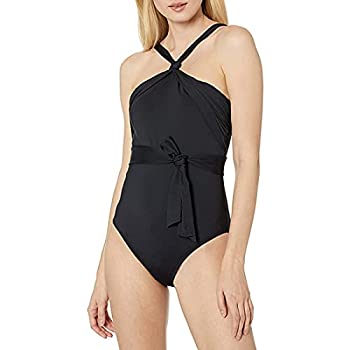 【中古】【輸入品・未使用】La Blanca レディース アイランドゴッデス ドレープ ハイネック ワンピース水着 US サイズ: 14 カラー: ブラック