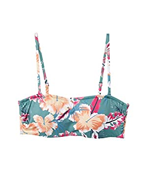 【中古】【インポート品・未当て嵌める】Roxy レディース プリントビーチクラシック アンダー針金 バンドゥトップ US 大きさ: X-Small 色つや: 青碧