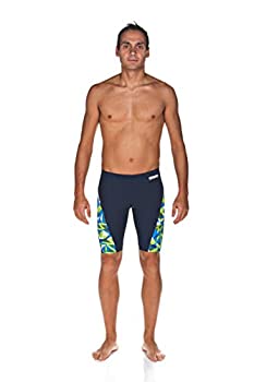 【中古】【輸入品・未使用】ARENA Men's Shattered Glass MaxLife Panel Jammer Swimsuit, Navy-Green-Blue, 20｜スカイマーケットプラス