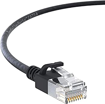 【中古】【輸入品・未使用】InstallerParts イーサネットケーブル CAT6A スリムケーブル UTP ブーテッド 2フィート (50パック) ブラック プロフェッショナルシリーズ 10ギガ