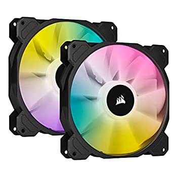 【中古】【インポート品・未当て嵌める】CORSAIR iCUE SP140 RGB ELITE with iCUE Lighting Node CORE 140粍 マイコン入れもの気違い 黒いこと (2個容器に並べる・制御装置属する) CO-9050111-WW