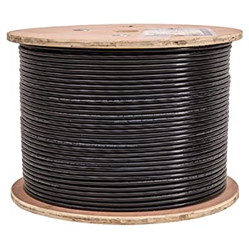 【中古】【インポート品・未当てはめる】Vertical Cable Cat6, UTP, Gel Filled (Flooded Core), Direct Burial, 1000フィート, Black, Bulk Ethernet Cable