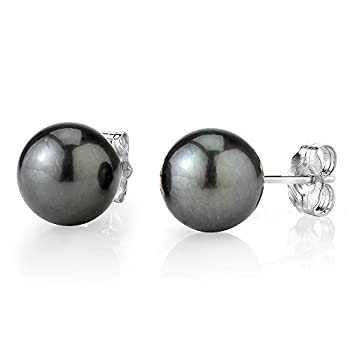 【中古】【輸入品・未使用】The Pearl Source レディーズ タヒチ南洋養殖真珠のスタッドのイヤリング 白金 8.0mm