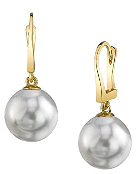【中古】【輸入品・未使用】The Pearl Source レディーズ 日本のアコヤ養殖真珠古典的な優雅さのイヤリング イエローゴールド 8.0-8.5mm|スカイマーケットプラス