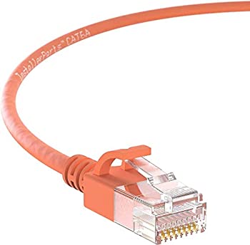 【中古】【インポート品・未当て嵌める】InstallerParts イーサネットケーブル CAT6A か細い有線テレビ UTPブーテッド 50フート (50本容器に並べる) オレンジ色 専門的続きもの 10ギ