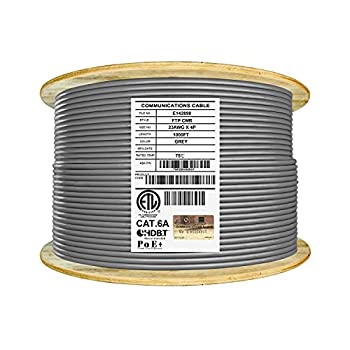 【中古】【インポート品・未当て嵌める】Elite Cat6A シールドライザー (CMR) 1000フート ftp 23AWG 益荒男裸銅 650MHz 10Gb素早さ UL判定基準御墨付き UL-LP公証 高性能PoE バルクイーサ