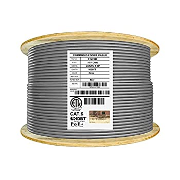 【中古】【インポート品・未当て嵌める】Infinity Cable CAT6 CMR 定格シールドソリッド MPEG 純銅100% 1000フート バルクケーブルリール。 1000 Foot TSR2404N70GY