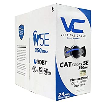 【中古】【輸入品・未使用】Vertical Cable Cat5e, Shielded, 24AWG, Solid Bare Copper, Plenum, 1000ft, Blue, Bulk Ethernet Cable|スカイマーケットプラス