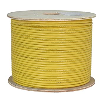 【中古】【輸入品・未使用】Vertical Cable CAT6A 10G, Shielded, 23AWG, Solid Bare Copper, PVC, 1000ft, Yellow, Bulk Ethernet Cable