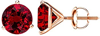 【中古】【輸入品・未使用】1?/ 2???10カラット合計重量Rubyスタッドイヤリング3ピンスクリューバック|スカイマーケットプラス