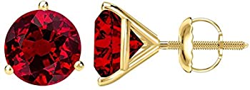 【中古】【輸入品・未使用】1?/ 2???10カラット合計重量Rubyスタッドイヤリング3ピンスクリューバック|スカイマーケットプラス