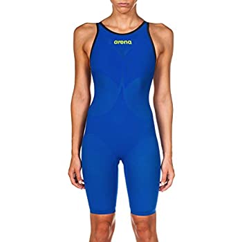 【中古】【インポート品・未当て嵌める】Arena Powerskin Carbon Air? Fbsl Women\u0027s Open Back Racing Suit, Electric Blue/Dark Grey/Fluorescent Yellow, 32