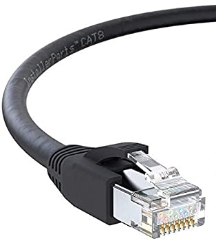 【中古】【インポート品・未当て嵌める】InstallerParts イーサネットケーブル CAT8有線テレビ (50本容器に並べる) 3フート 黒いこと 職業的つづき物 40ギガビット/秒網状組織 パソコン・周辺機器-その他