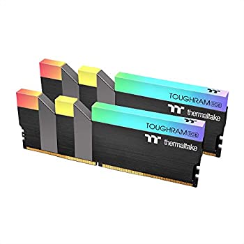 【中古】【インポート品・未当て嵌める】Thermaltake TOUGHRAM RGB 64GB (2x32GB) DDR4 3600MHz C18 1.35V DIMM デスクトップゲーミングメモリ 黒いこと R009R432GX2-3600C16A