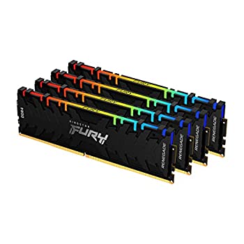 【中古】【輸入品・未使用】キングストン Kingston FURY デスクトップPC用メモリ DDR4 3600MT/秒 32GB×4枚 Kingston FURY Renegade レネゲード RGB CL18 KF436C18RBAK4/128