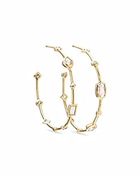【中古】【輸入品・未使用】Kendra Scott Mei フープピアス 14Kイエローゴールド ファインジュエリー レディース マルチジェムストーンミックス