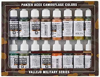 【中古】【輸入品・未使用】Vallejo Model Color Set - Panzer Aces Camouflage Colours (x16 Colours) - VAL70179|スカイマーケットプラス