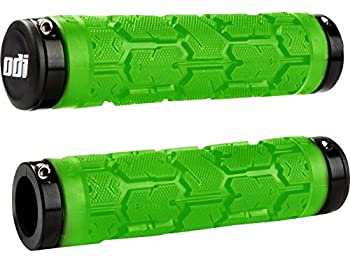 【中古】【インポート品・未当て嵌める】ODI Lock-On MTB bonus pack, Rogue - lime grn/blk
