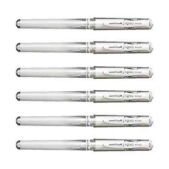 【中古】【輸入品・未使用】UNI - BALL SIGNO broad point Gel Impactペンホワイト6ペン)|スカイマーケットプラス