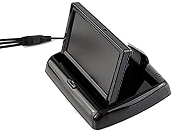 【中古】【輸入品・未使用】E-KYLIN 4.3インチ 車用オート折りたたみ式液晶モニターダッシュスタンド 3Mステッカー付き 12-24V入力 トラックオート2RCAビデオチャンネル バ
