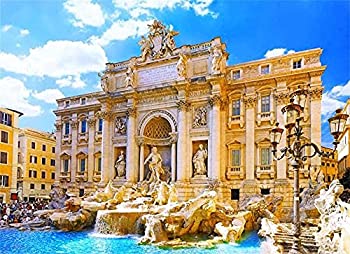 【中古】【輸入品・未使用】Fontana Di TreviシーンBackdrop 7?x 5ft laeaccoビニールシン写真背景Trevi Fountain Rome Italy Ancient Art肖像画のフォトスタジオ小道具の