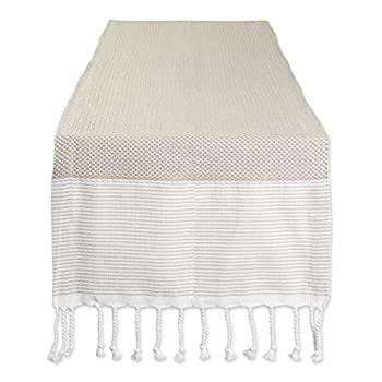 【中古】【輸入品・未使用】DII Stone Bordered Dobby Table Runner 15x108
