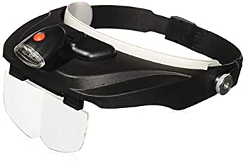 【中古】【輸入品・未使用】Carson マグニバイザーDX・CP-60（LED付き装着型拡大鏡・４種類の交換可能レンズ）