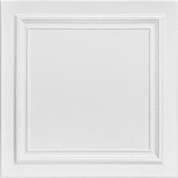 【中古】【輸入品・未使用】A la Maison Ceilings 1993 Line Art - Styrofoam Ceiling Tile (Package of 8 Tiles), Plain White