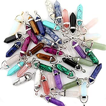 【中古】【輸入品・未使用】Cmidy メンズ Mutilcolor 50枚宝石弾丸瞑想ヒーリング ネックレスジュエリーメイキング チャクラクリスタルクォーツストーンランダムな色ペンダ|スカイマーケットプラス