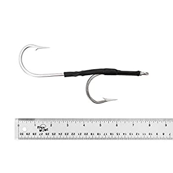 【中古】【輸入品・未使用】Fish WOW! ステンレススチール 7691S ダブルアシストフック サイズ 11/0 @180度 ビッグゲーム マグロ ワフー シャーク ステンレススチールフック