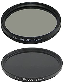 【中古】【輸入品・未使用】Ice nd1000?& CPLフィルタセット58?mmニュートラル密度ND 1000?58?10?Stop光学ガラス